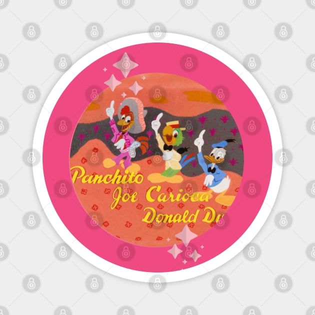 Three Caballeros Credits Magnet by Amores Patos 